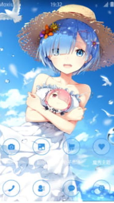 蕾姆-赤月 手机主题