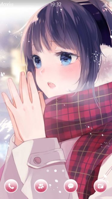 童年下雪了  少女手机主题