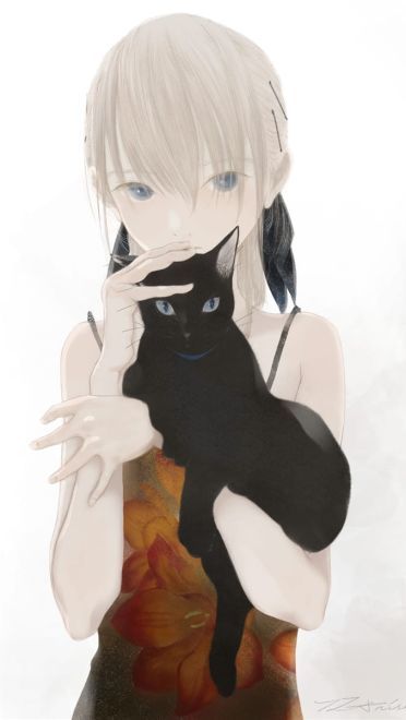 少女与猫福利本子图--每日P站动漫壁纸美图推荐0305期(1)