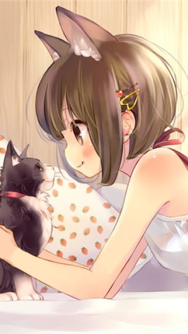 少女与猫福利本子图--每日P站动漫壁纸美图推荐0305期(1)