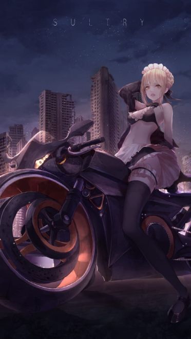 每日K站壁纸推荐——机车少女调试版(1)