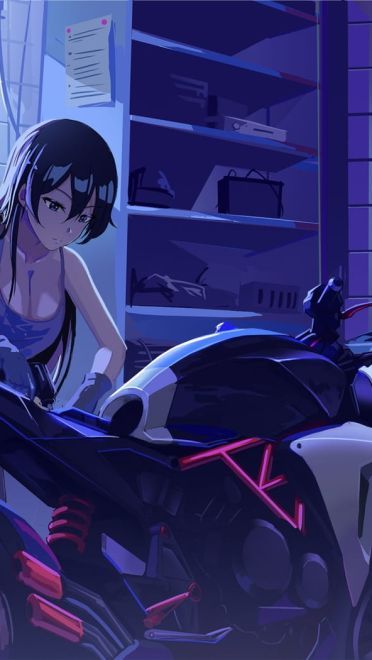 每日K站壁纸推荐——机车少女调试版(1)