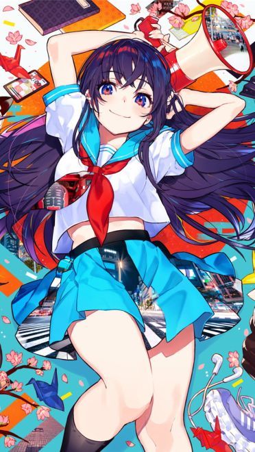 p站美图推荐 萌妹抬手露腰特辑