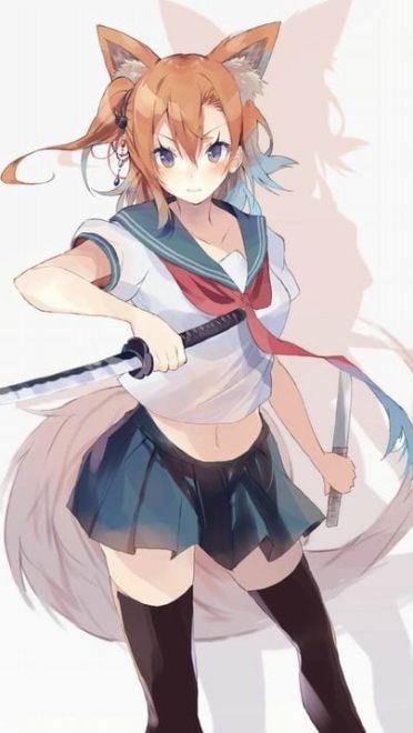 战斗型少女 手机壁纸 潇洒帅气