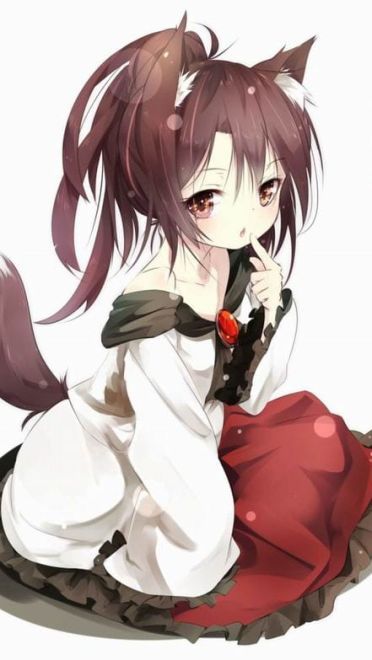 带着萌耳朵的少女 手机壁纸 可爱