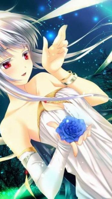 微笑女孩 桌面壁纸 花儿围绕