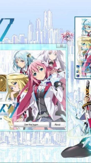 学园都市 win7主题 清新明亮的浅紫色