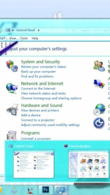 学园都市 win7主题 清新明亮的浅紫色