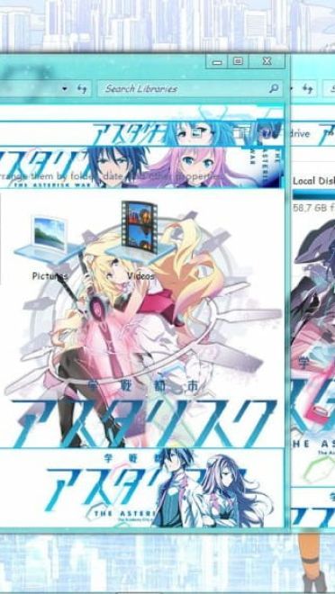 学园都市 win7主题 清新明亮的浅紫色