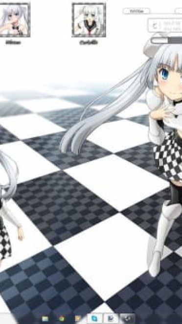 黑白小姐win7主题