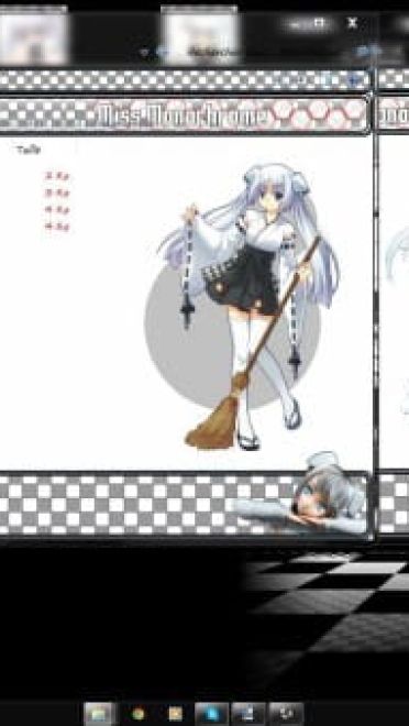 黑白小姐win7主题