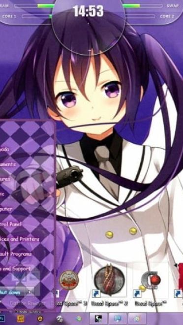 天天座理世 win7主题 点兔