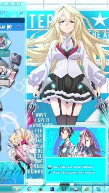 学园都市 win7主题 蓝色主调