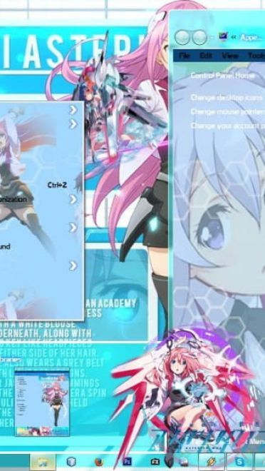 学园都市 win7主题 蓝色主调