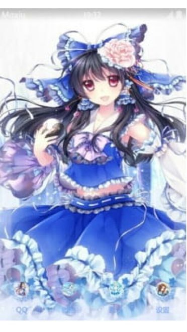 博丽灵梦 手机主题 蓝色装束