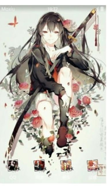 长刀少女 手机主题 霸气十足