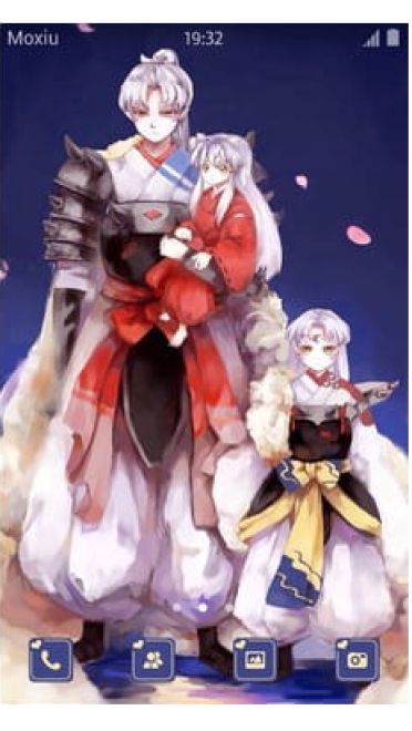 犬夜叉温馨一家手机主题