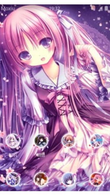 粉紫系萝莉 手机主题 白夜茶会