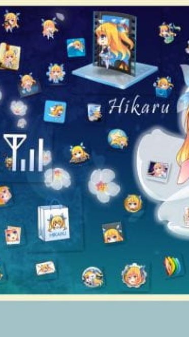 【安卓萌化】蓝泽光 安卓GO主题 萌娘资源