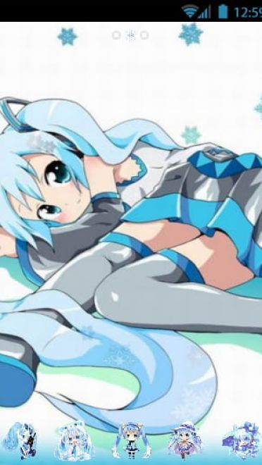 【安卓萌化】snow miku~下雪啦~雪初音安卓GO主题