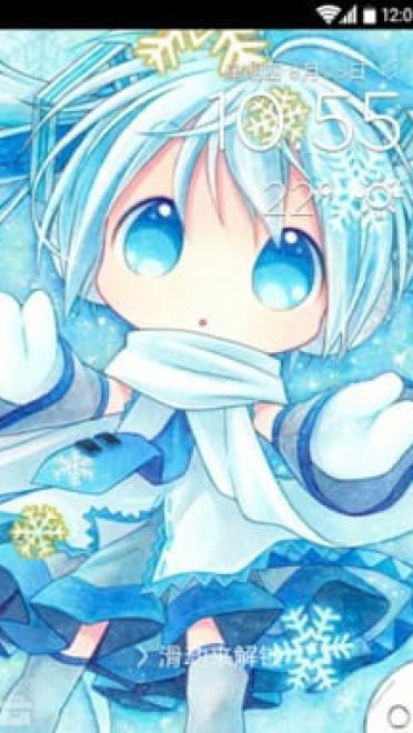 【安卓萌化】超萌~雪初音手机主题