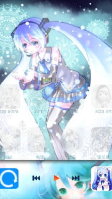 【苹果主题】冬季雪初音4/4s WB主题5.X.X和6.X.X可用