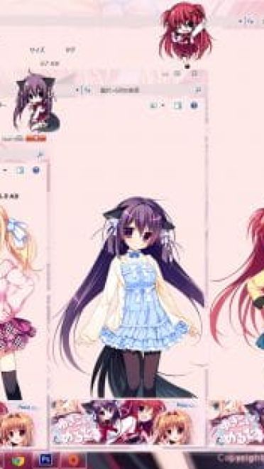 【win7主题】 ゆきこいめるとwin7主题