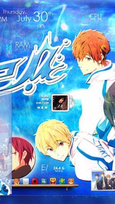 【win7主题】Free!男子游泳部 电脑主题