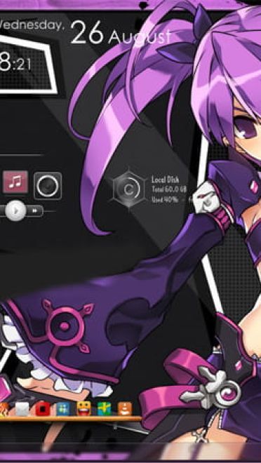 【win7主题】艾尔之光 爱莎 电脑主题