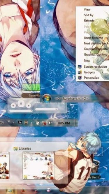 【win7主题】黑子的篮球帅气电脑win7主题