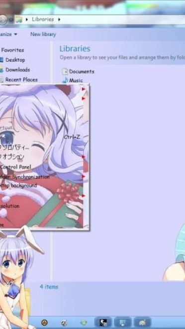 香风智乃 win7主题 点兔