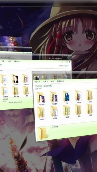 【win7主题】东方project 茨乃东方同人铃风电脑主