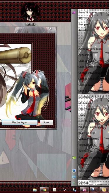 【win7主题】黑化初音 崩坏崩坏杂音 miku电脑主题