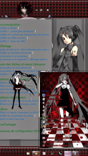 【win7主题】黑化初音 崩坏崩坏杂音 miku电脑主题