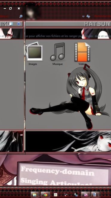 【win7主题】黑化初音 崩坏崩坏杂音 miku电脑主题