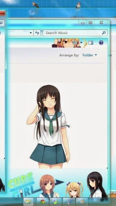 【win7主题】咖啡贵族~画师黑田忍作品 蓝色清新