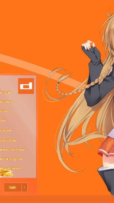 【win7主题】橙色少女 末永未来
