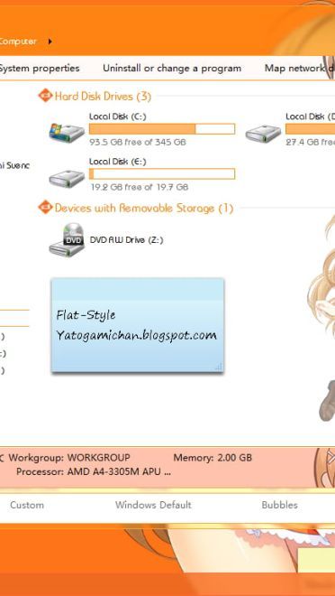 【win7主题】橙色少女 末永未来