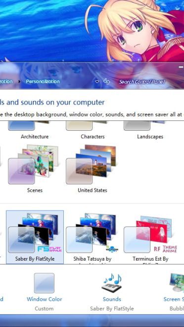【win7主题】fate stay night 超精美吾王 双子saber