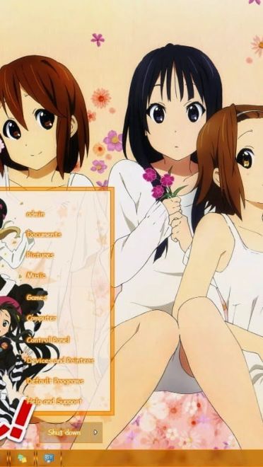 【win7主题】k-on 轻音少女 橙色暖暖 温暖寒冬