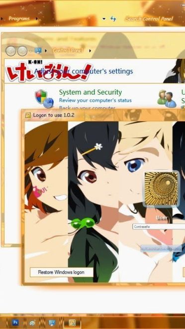 【win7主题】k-on 轻音少女 橙色暖暖 温暖寒冬