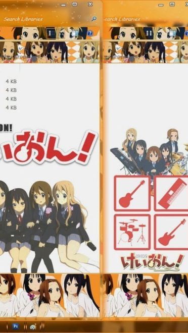【win7主题】k-on 轻音少女 橙色暖暖 温暖寒冬