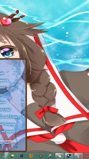 【win7主题】舰娘 麻花辫仆娘时雨