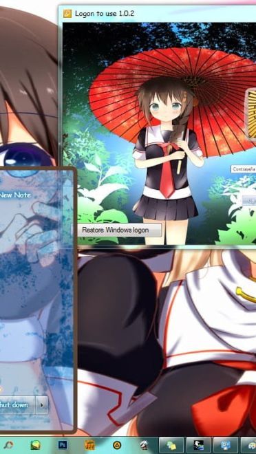 【win7主题】舰娘 麻花辫仆娘时雨