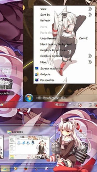 【win7主题】天津风 舰队collection