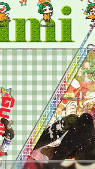 【win7主题】V家主题 元气电音娘Gumi小姐姐