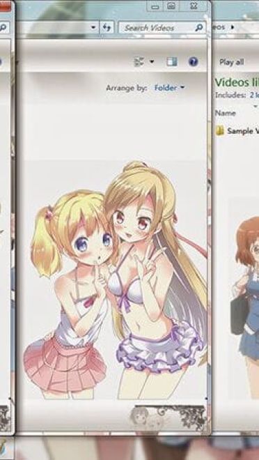 【win7主题】黄金拼图大家一起做萌萌哒的小百合