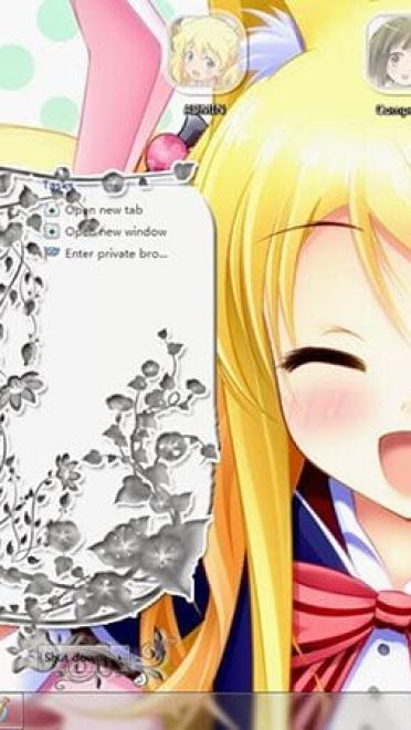 【win7主题】黄金拼图大家一起做萌萌哒的小百合