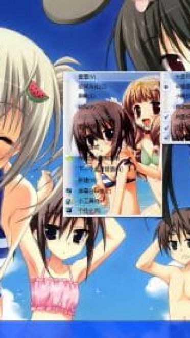 【win7主题】泳装少女萌 清新蓝色调 萌娘资源