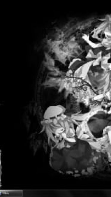 【win7主题】东方project 黑白风 二小姐芙兰朵露